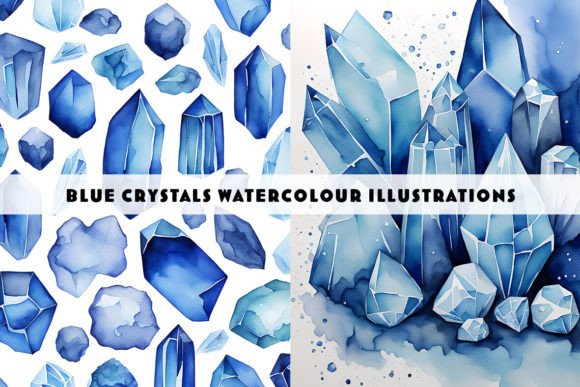 Blue Crystals Watercolour Duo: A Designer's Guide to This Unique Asset