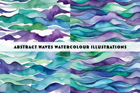 Blue, Green & Purple Waves Watercolour: A Designer's Guide