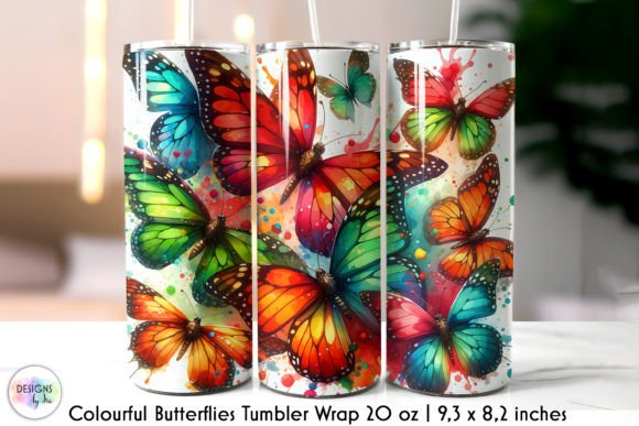 Capturing Summer's Spirit: The Watercolour Butterflies Tumbler Wrap