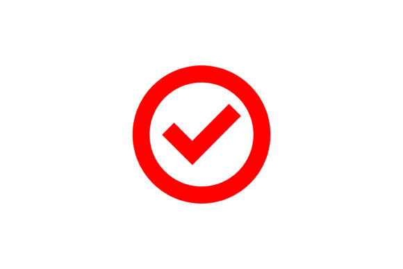 Check Mark Tick Symbol in Red Color Icon: A Designer's Guide