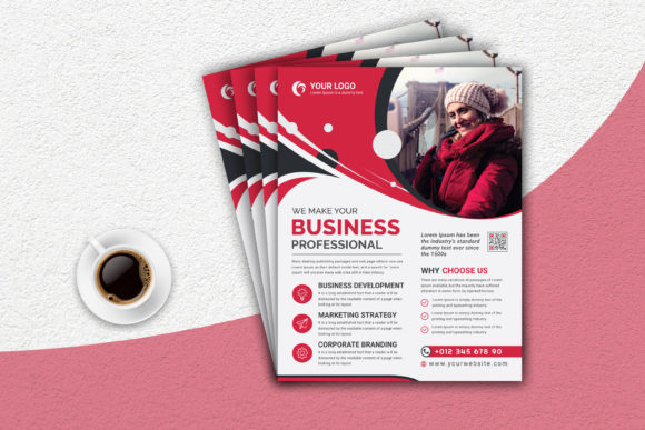 Corporate Flyer with Multiple Color: A Flexible Design Asset