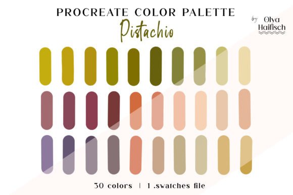 Delicate Green Procreate Color Palette: A Pistachio-Inspired Tool for Natural Design