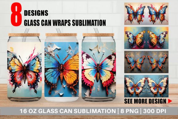 Glass Can Butterfly Vibrant Color: A Bold Design Statement