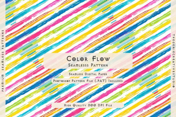 Mastering Color Flow Seamless Digital Pattern