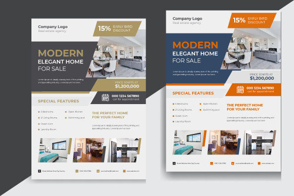 Real Estate Flyer Template 2 Color: A Designer's Toolkit for Impact