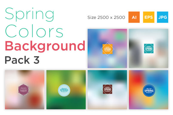 Spring Color Background Pack 3: Bright Gradient Vectors