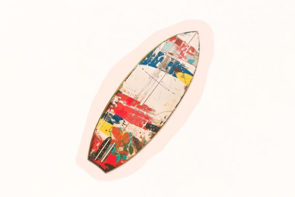 Surf Board Color Cut Out Image: A Design Asset for Vibrant Projects