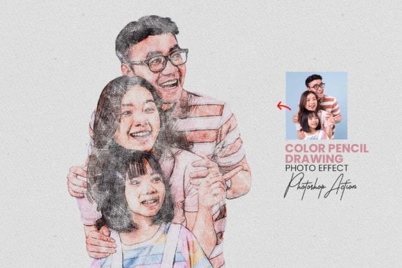Transform Photos into Pencil Art with Color Pencil Drawing Action