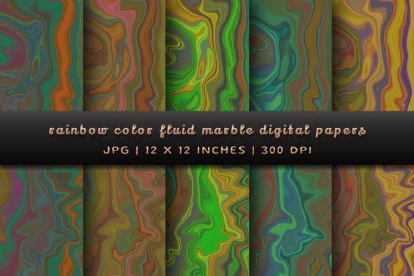 Transform Your Designs with Fluid Marble Digital Papers