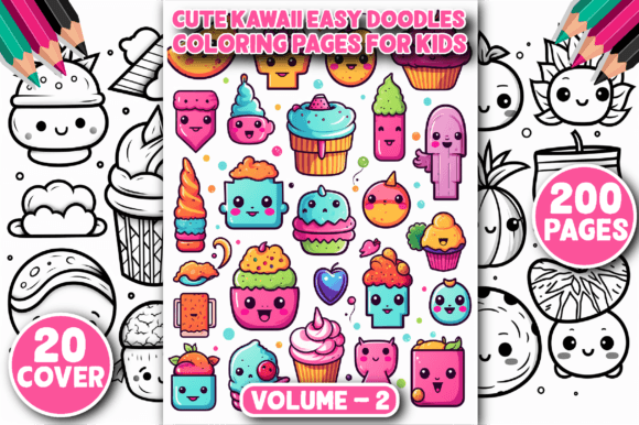 Unlock Creative Joy with 200 Kawaii Doodle Coloring Pages